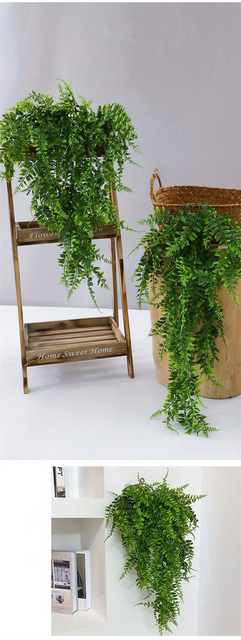 Artificial Reptile Plants Hanging Fake Vine Artificial Grass - Temu