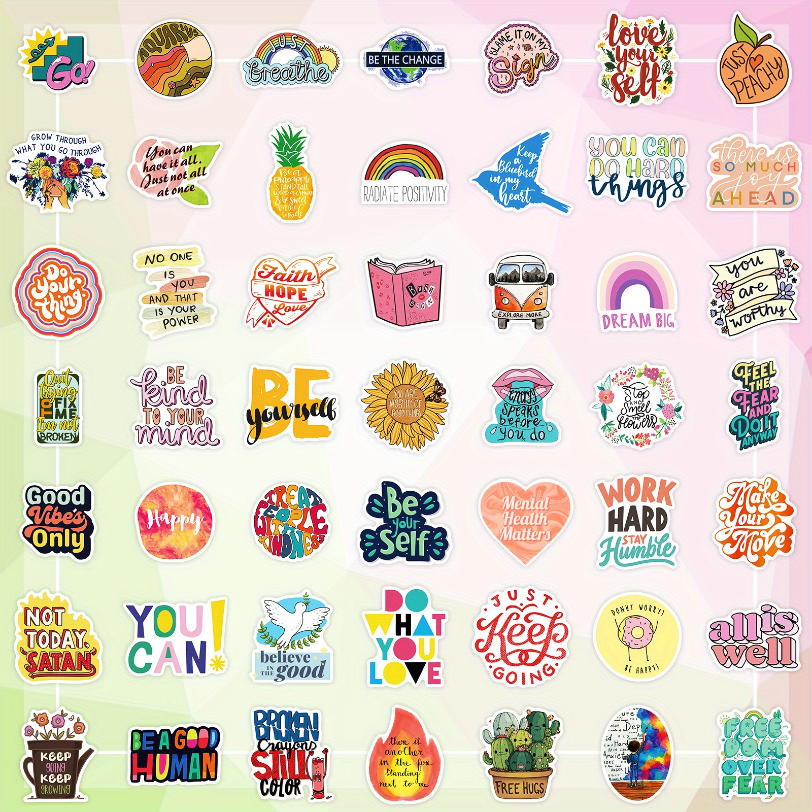 300pcs Mental Health Stickers,Inspirational Psychology Stickers For Adults  Teens,Positive Waterproof Mental Health Awareness Stickers For Water Bottle