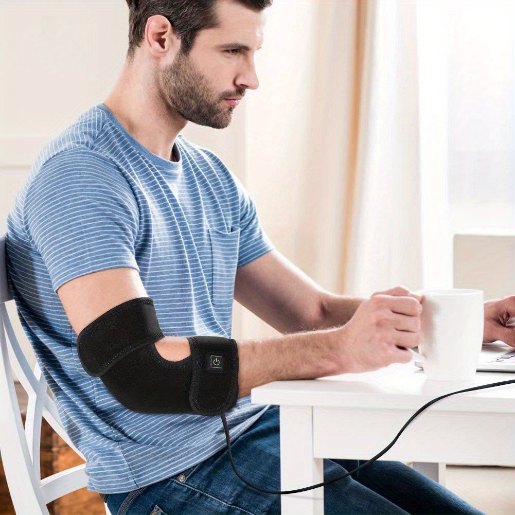 Heated Elbow Brace Hot/cold Therapy Wrap Sprained Elbows Temu