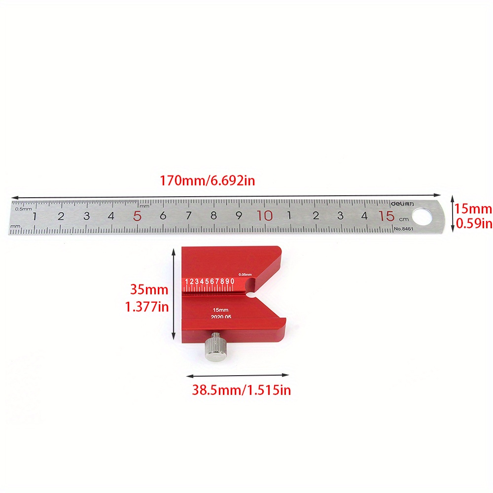 Upgrade Woodworking A 45/90 Degree Steel Ruler Right Angle - Temu