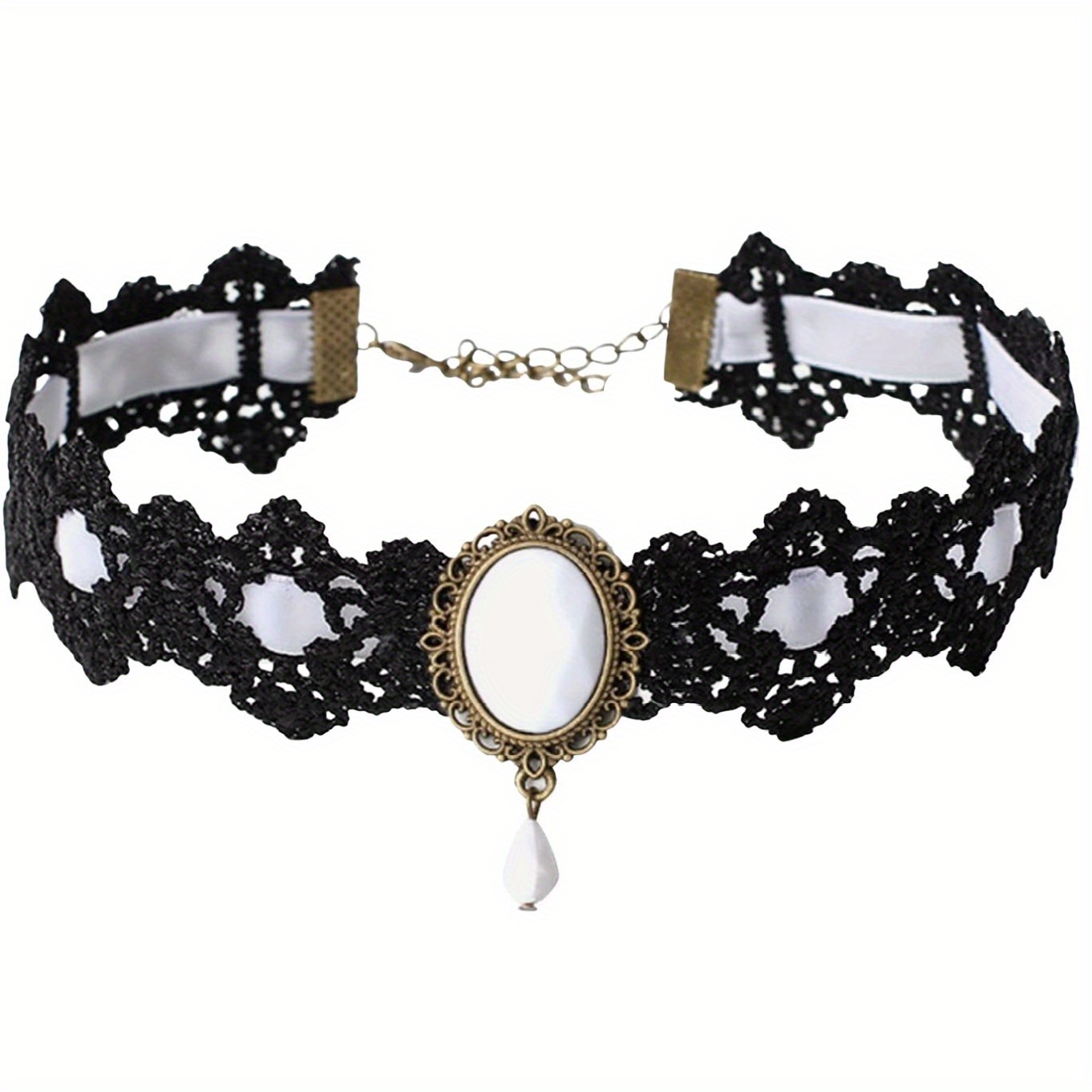 Black vampire jewelry gothic choker necklace • Matching black wedding -  Hand Stamped Trinkets