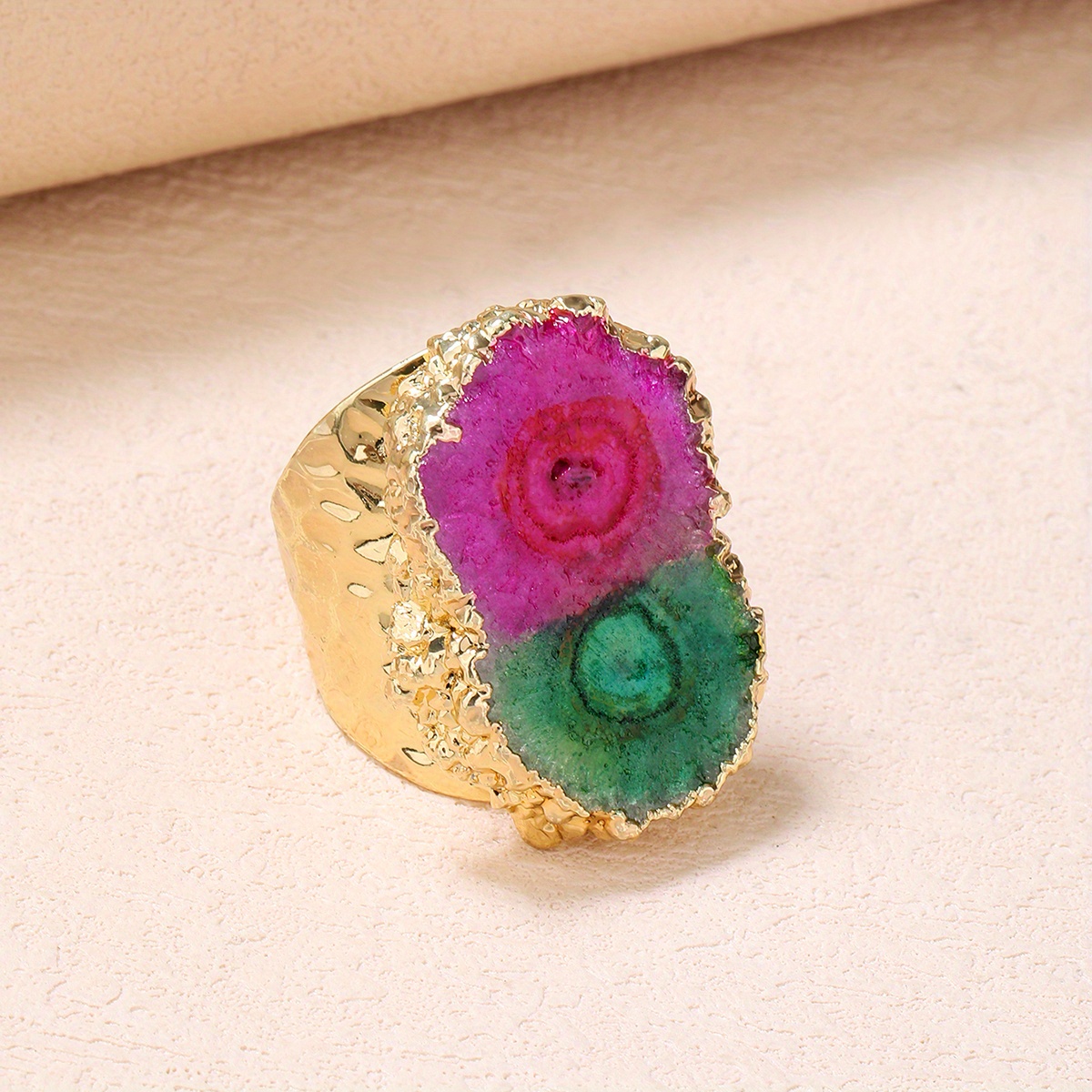 Crystal on sale sunflower ring