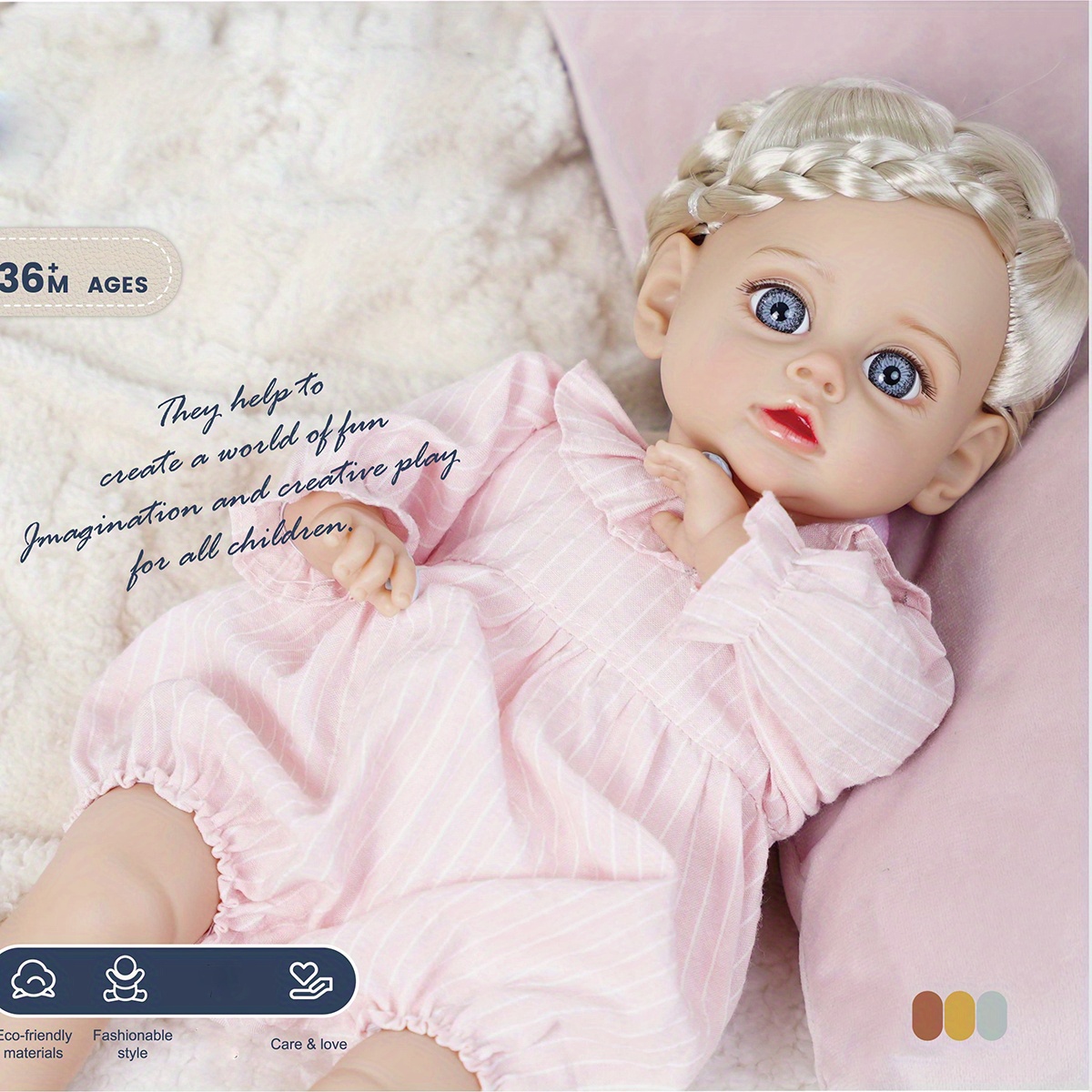 Finished Bebe Reborn Doll Pajamas Doll Kit Cotton Body Soft - Temu