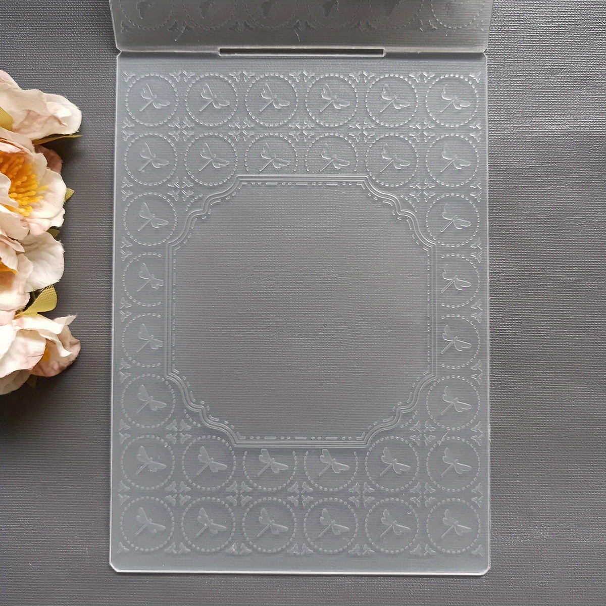 Dragonfly Pattern Embossing Folders Plastic Plates Design For Diy Paper