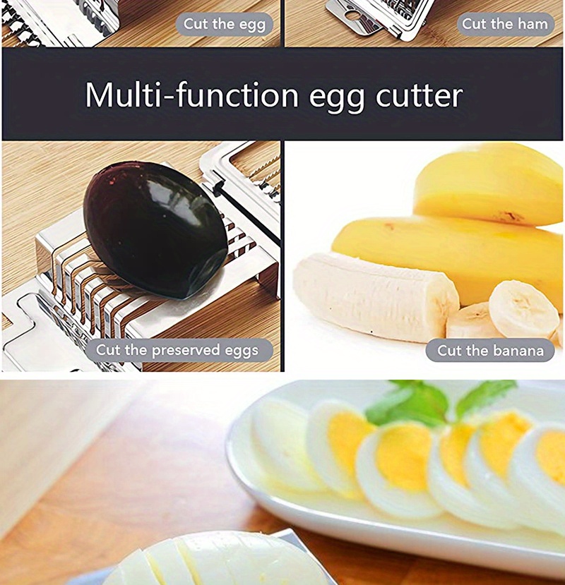 1pc egg slicer hard boiled eggs slicers egg cutter creative egg slicer kitchen egg cutter food slicers   household stainless steel egg slicers kitchen tools kitchen supplies details 3