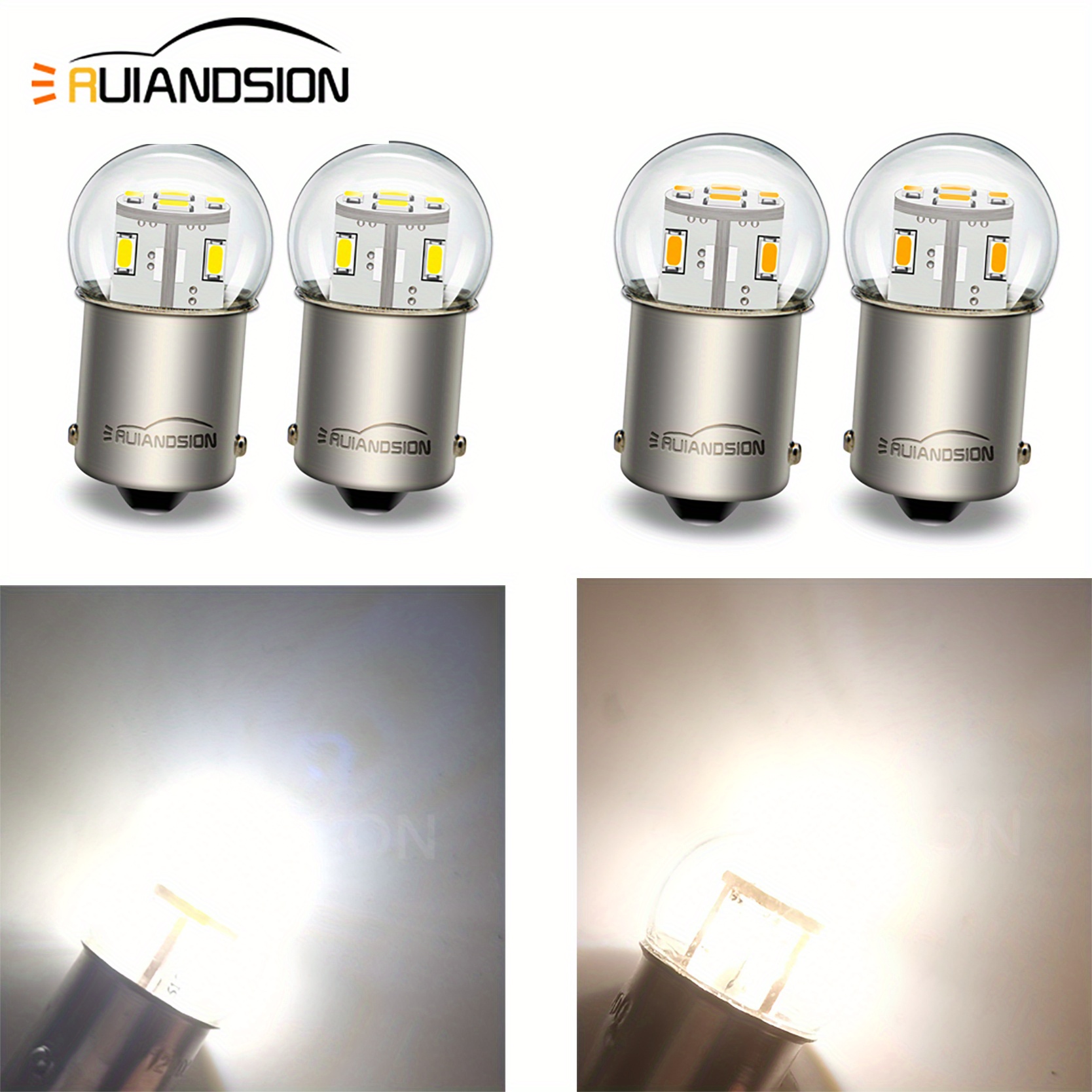 2PCS Ruiandsion 1156 BA15S P21W Ampoule LED 6V 12V 24V 48V - Temu