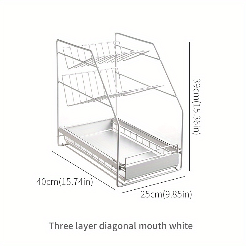 Under Sink Storage, Under Sink Organizer, Kitchen 2/3 Tier Sliding Spice  Organizer Basket, Stackable Cabinet Organizer For Under Sink, Spice Rack,  Space Saving For Kitchens, Kitchen Accessories - Temu