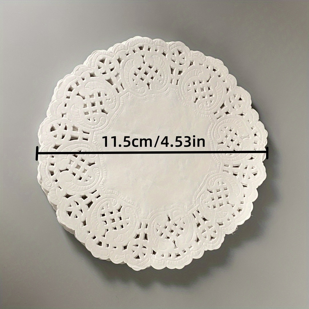 Satyam Kraft 4 in Paper Lace Doilies Cake Decoration Liner for