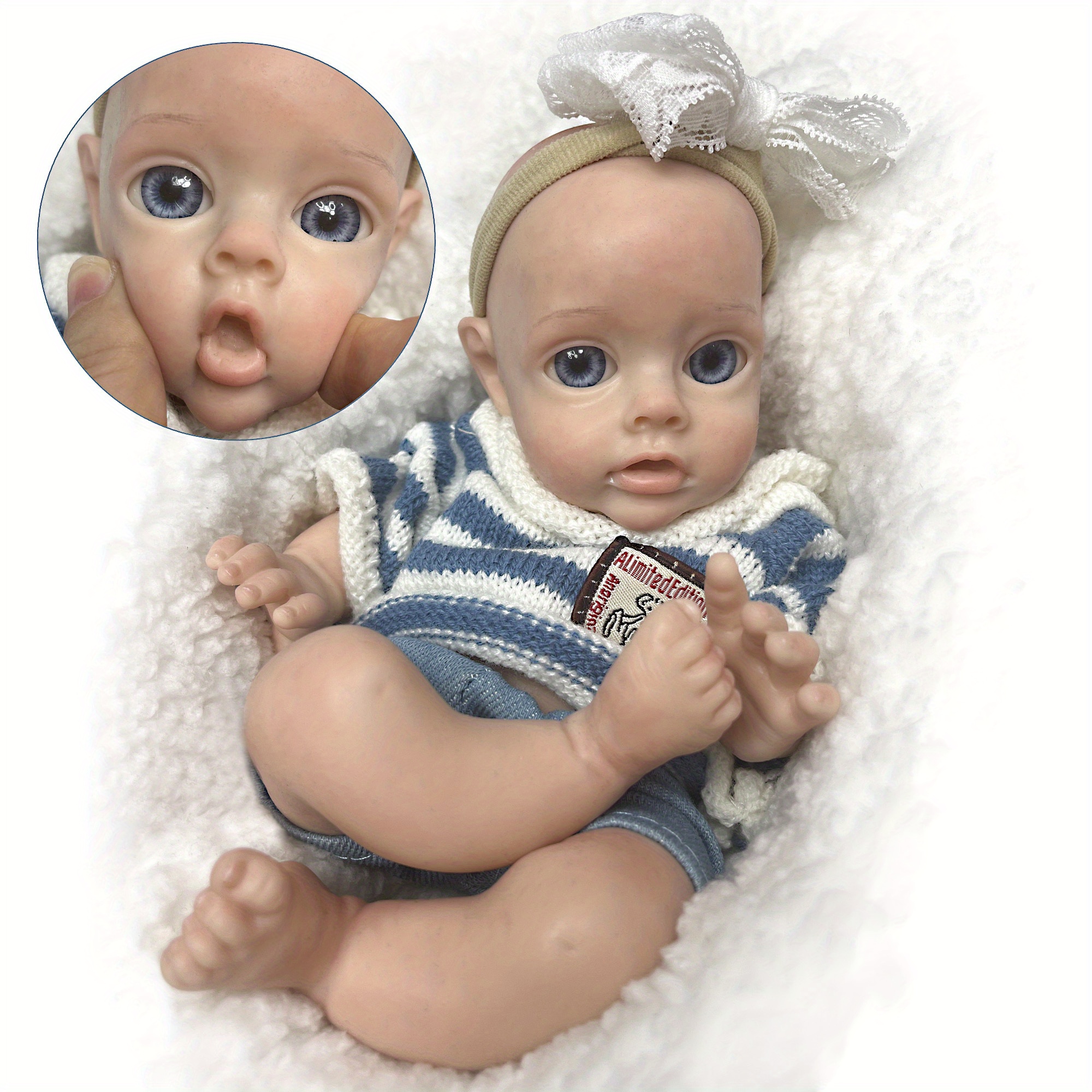 16inch Reborn Baby Dolls Full Body Silicone Realistic Bebe Boneca Newborn  Sleeping Boy Soft Touch Toys For Children Kids Gifts