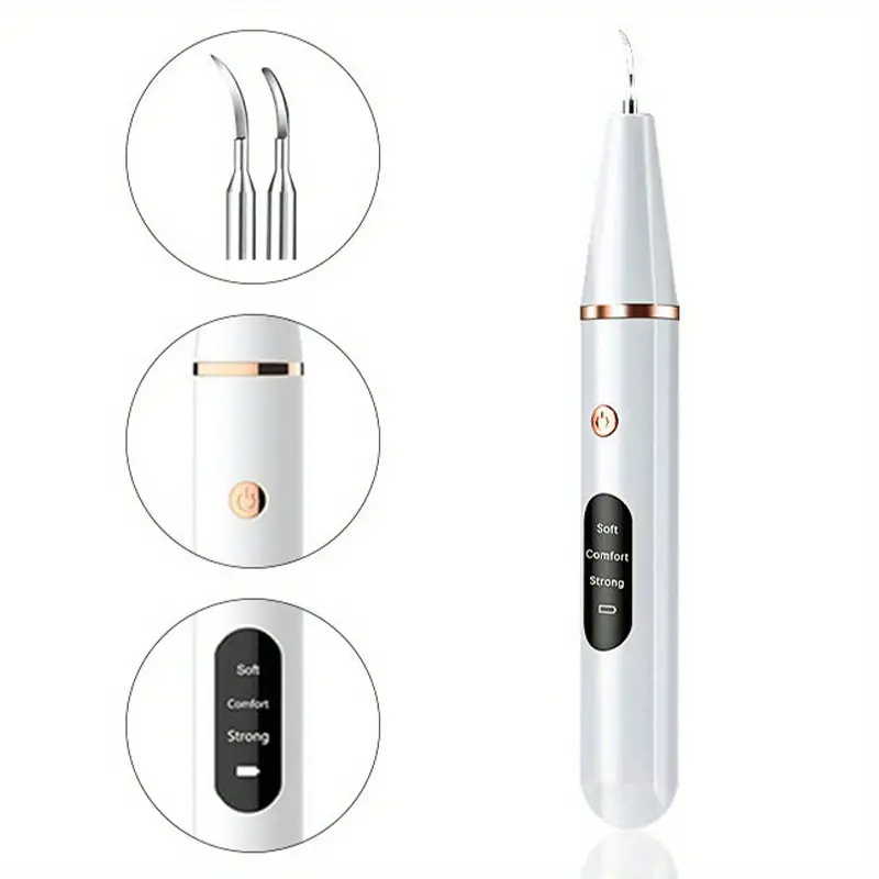 electric portable dental scaler 3 mode home ultrasonic calculus remover tooth cleaner teeth whitening oral hygiene kit details 7