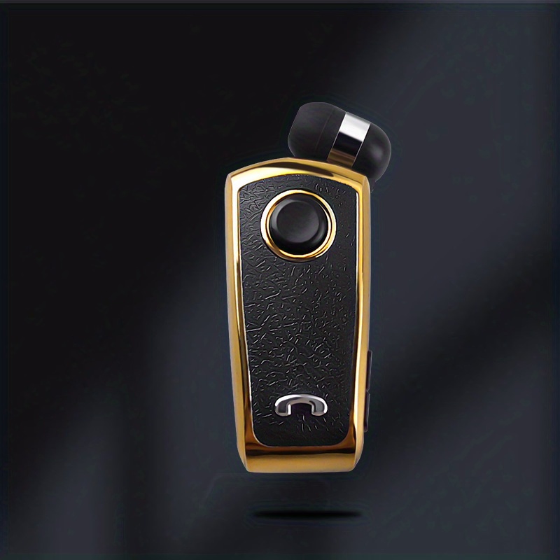 item picture business collar clip on retractable wireless headset with hd call ultra long   noise cancellation high volume for rider drivers universal earbuds for long standby neck music wireless headset for running and car use   and   compatible in ear