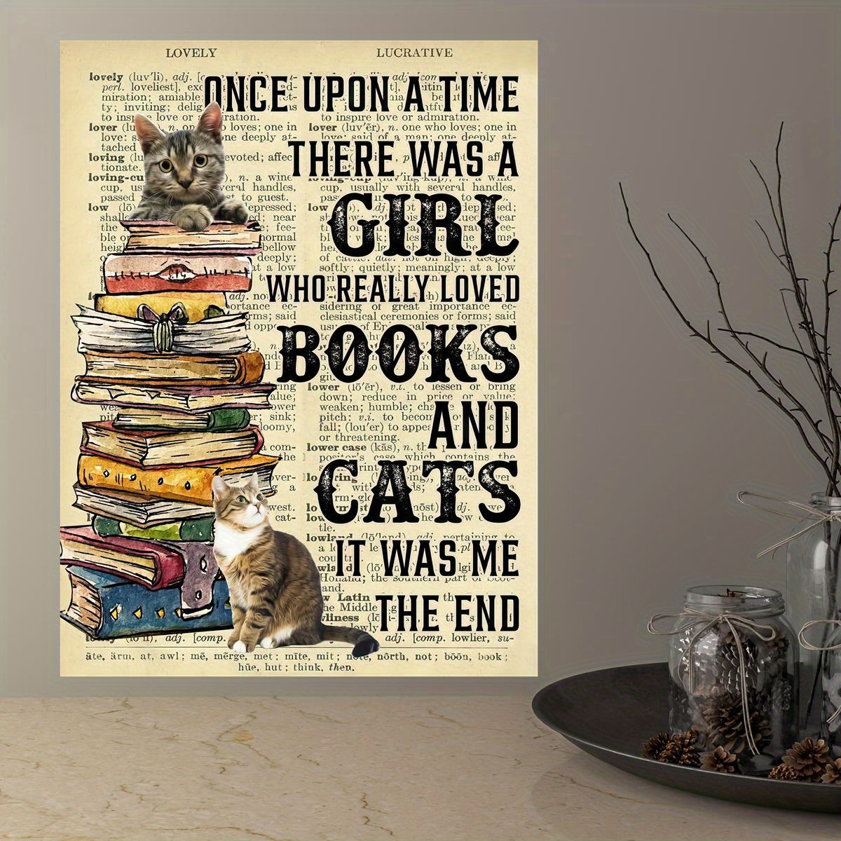 Cat, books and tea Poster for Sale by Thisgingerloves