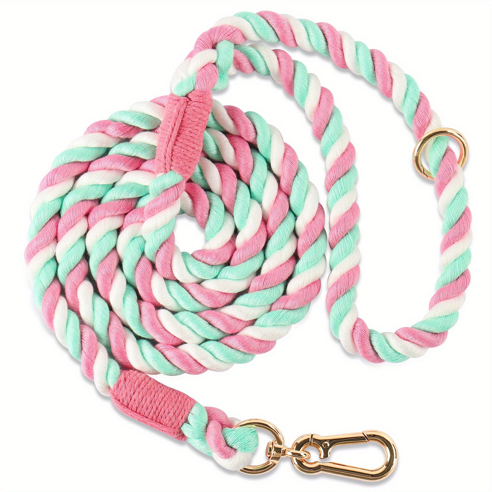 Ombre Small Rope Dog Leash Blue White Color Leash