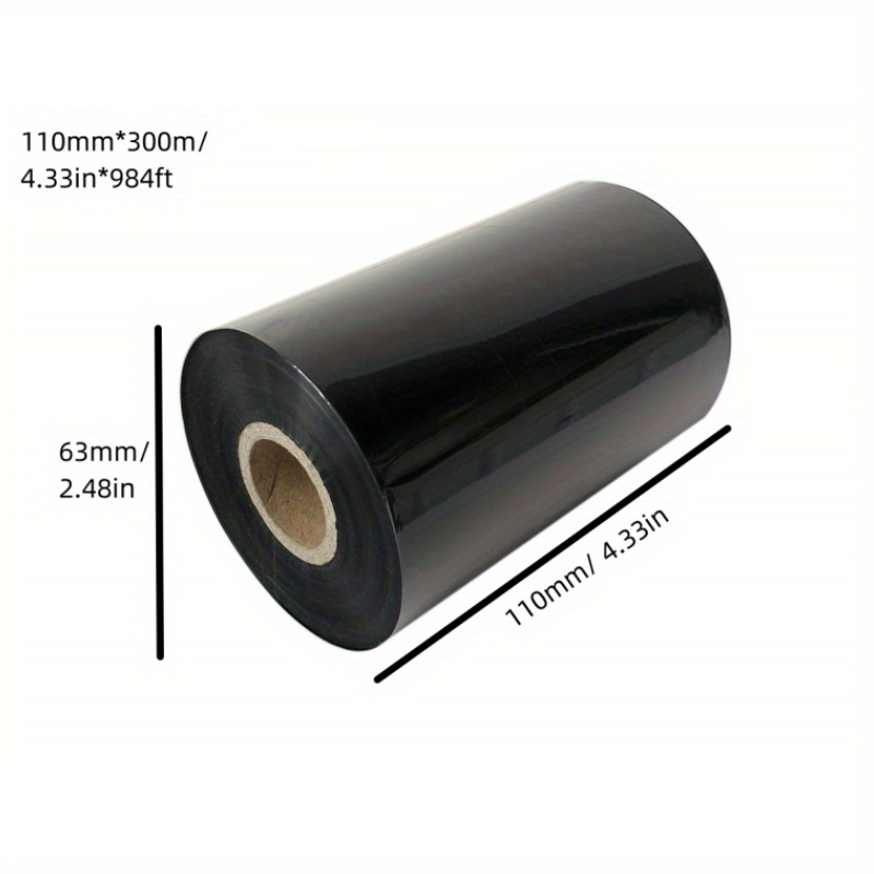 Compatible Thermal Transfer Resin Enhance Wax Barcode Ribbon Black