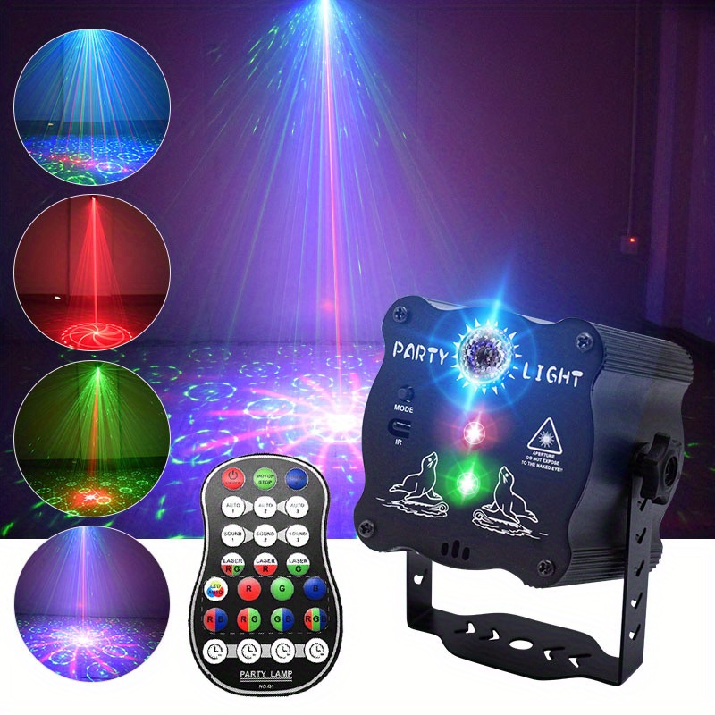 Led Four-head Full-color Laser Light Rgb Projector Party Light Dj
