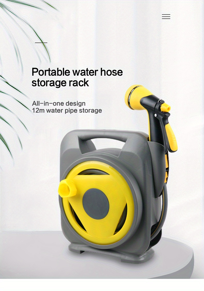 New Product Water Hose Reel Cart Portable Hose Truck Water - Temu