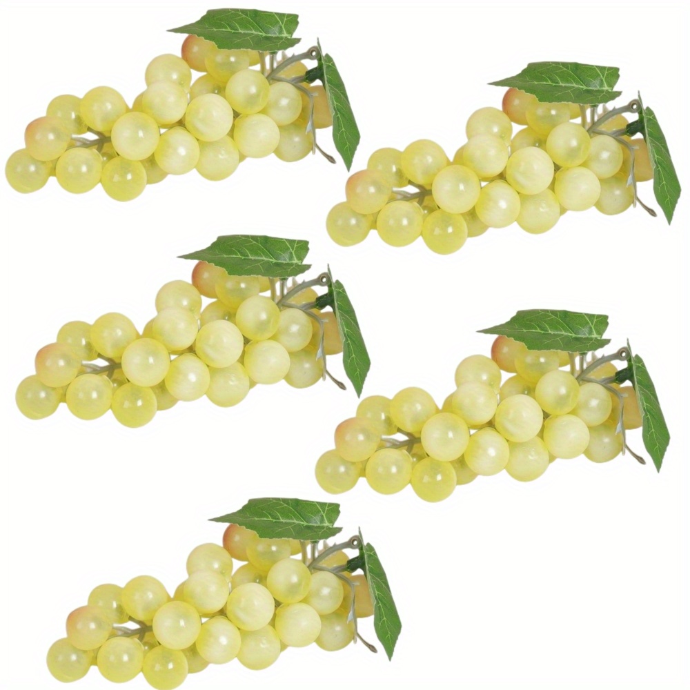 1 5pcs Simulation Grape Plastic Grape Artificial Fruit Decor Wedding Table Decor  Props Model Decor Holiday Party Cake Decor Fruit Shooting Props Supplies  Holiday Decor Home Decor Room Decor