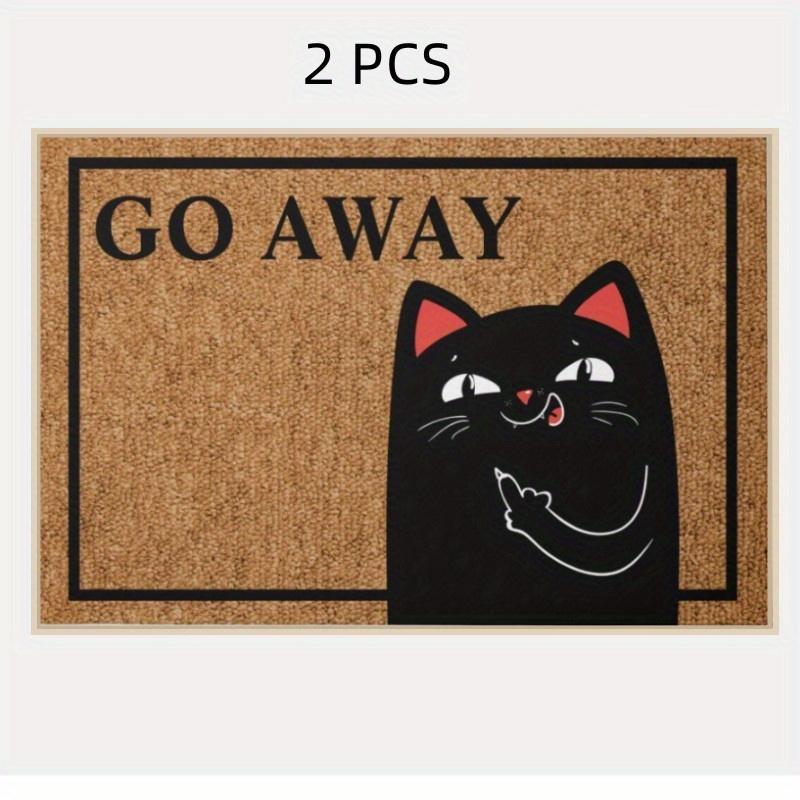 Crystal Velvet Door Mat Cartoon Kitten Indoor And Outdoor - Temu