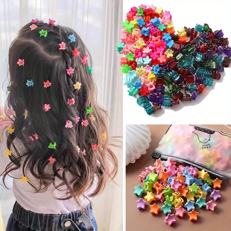 30 Pezzi Fermagli Capelli A Forma Fiori E Stelle Mini Clip A