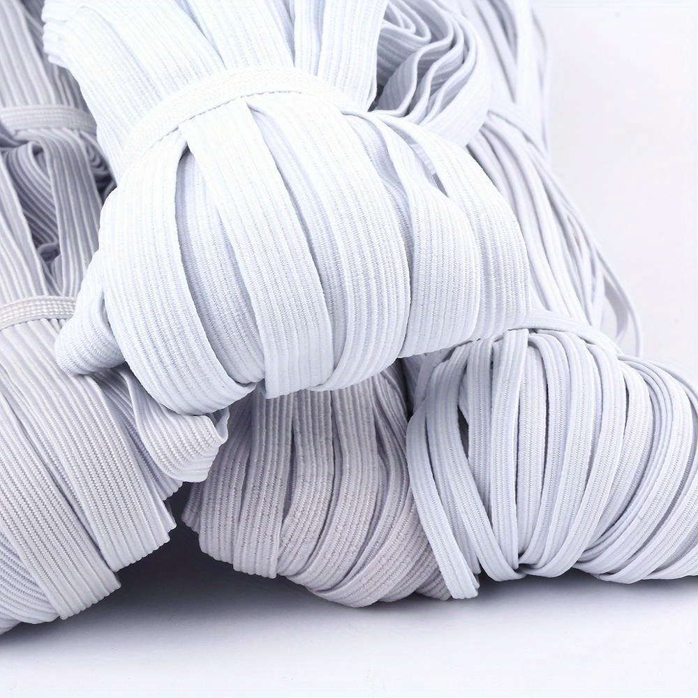 Dilwe Corde élastique (Noir)3 Sacs De 06cm 10m Cordes Elastiques Plates  Pour Couture De Vêtements quincaillerie corde Noir Blanc