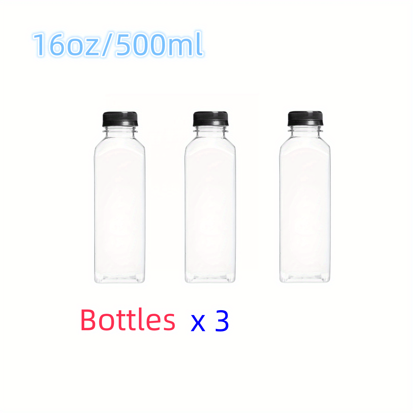 Green Direct Botellas de plástico de 8 onzas con tapas, botellas de agua  transparentes, botellas reu…Ver más Green Direct Botellas de plástico de 8