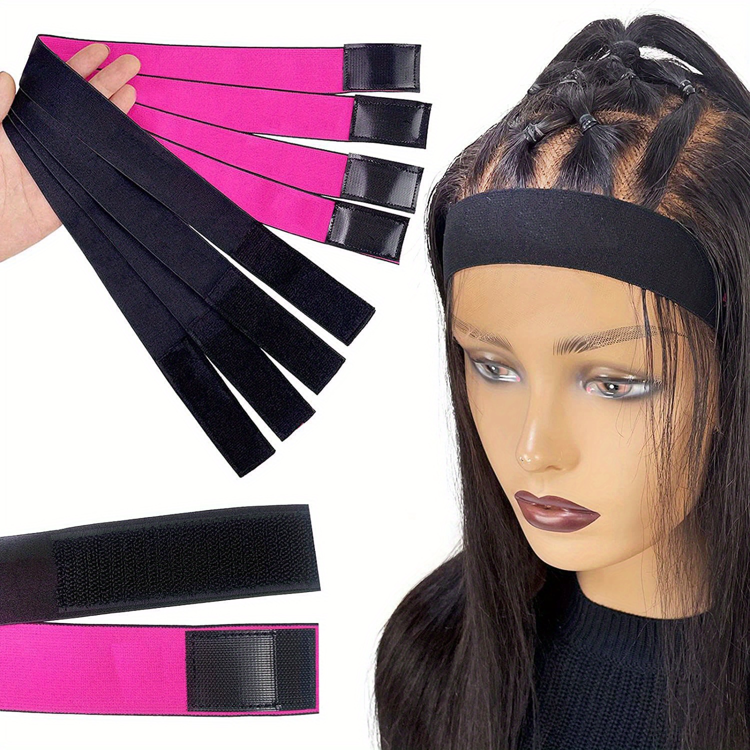 Hd Wig Hair Brush Set Elastic Band Wig Edge Lace Frontal - Temu