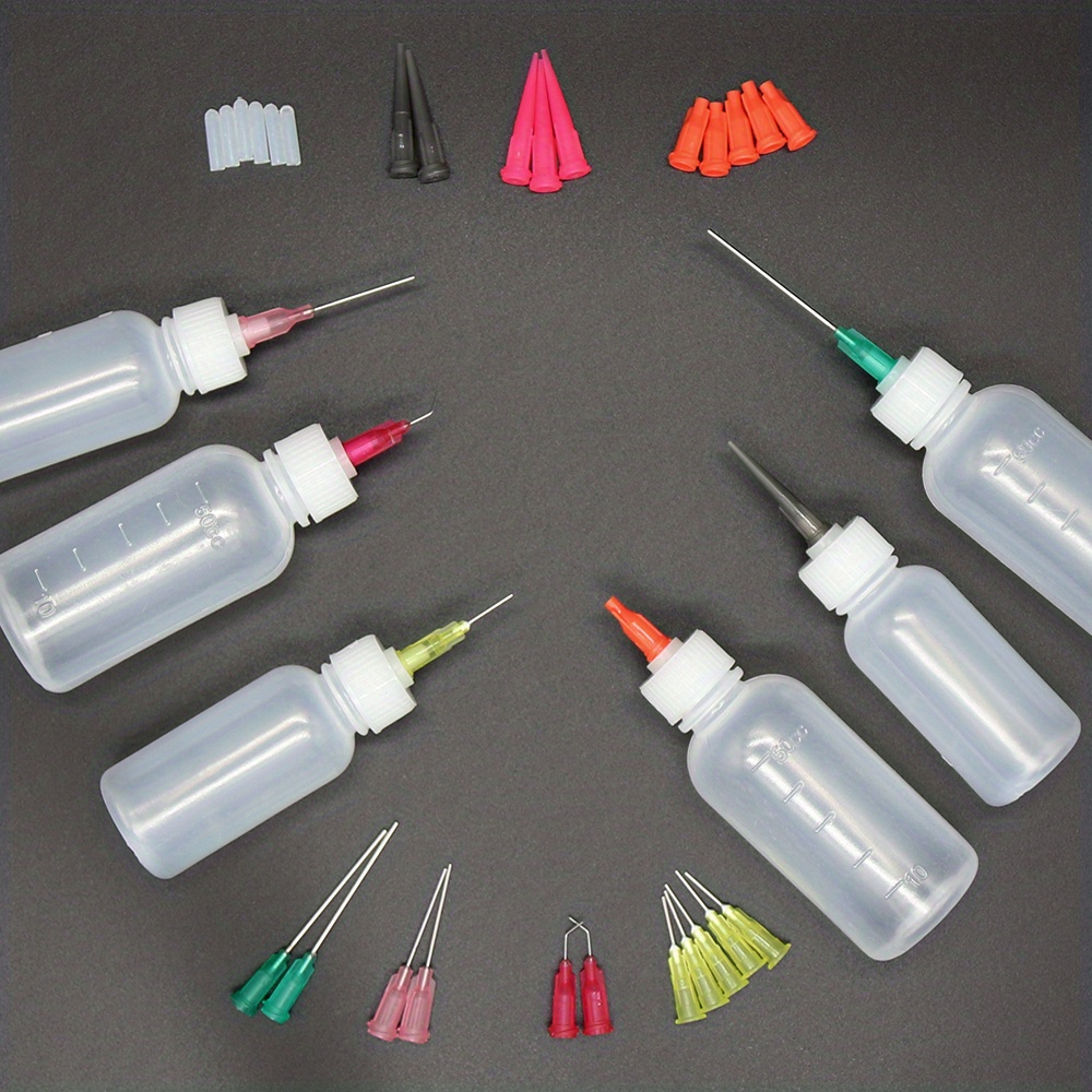  BIUDECO 20pcs Sharp Mouth Oil Bottle Glue Application Bottles  Needle Nose Bottle Glue Bottles with Fine Tip Convenient Glue Bottle  Squeeze Bottles Small Glue Bottles or Pointy Steel Needle : Arts