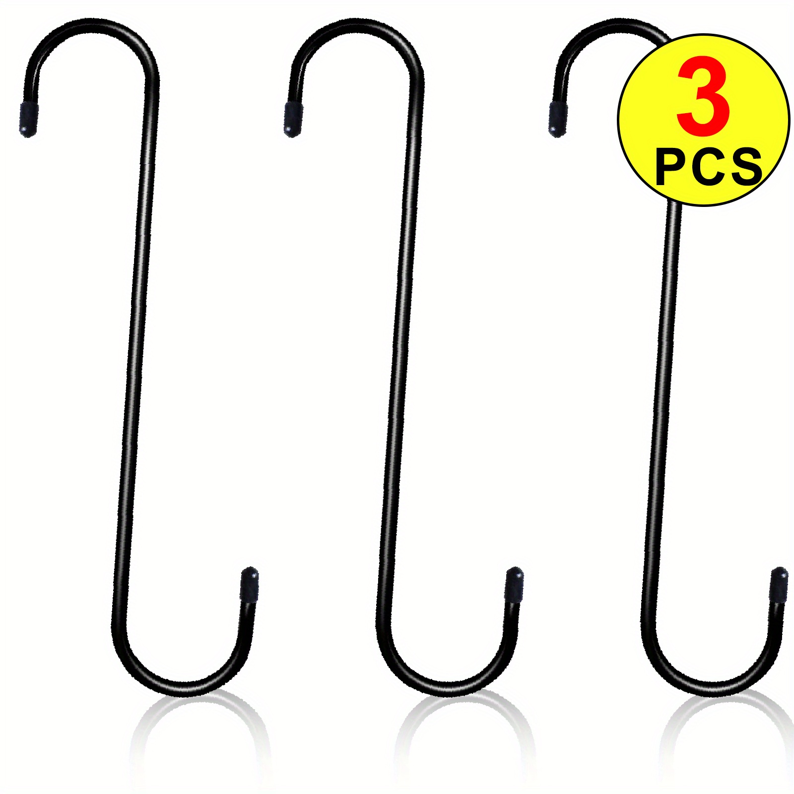 6pcs Black Heavy Duty Long S Hooks For Hanging Plant Extension Hooks For  Kitchenware Utensils Pergola Closet Flower Basket Garden Patio Indoor  Outdoor Uses 10in - Patio, Lawn & Garden - Temu Canada