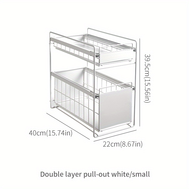 Under Sink Storage, Under Sink Organizer, Kitchen 2/3 Tier Sliding Spice  Organizer Basket, Stackable Cabinet Organizer For Under Sink, Spice Rack,  Space Saving For Kitchens, Kitchen Accessories - Temu