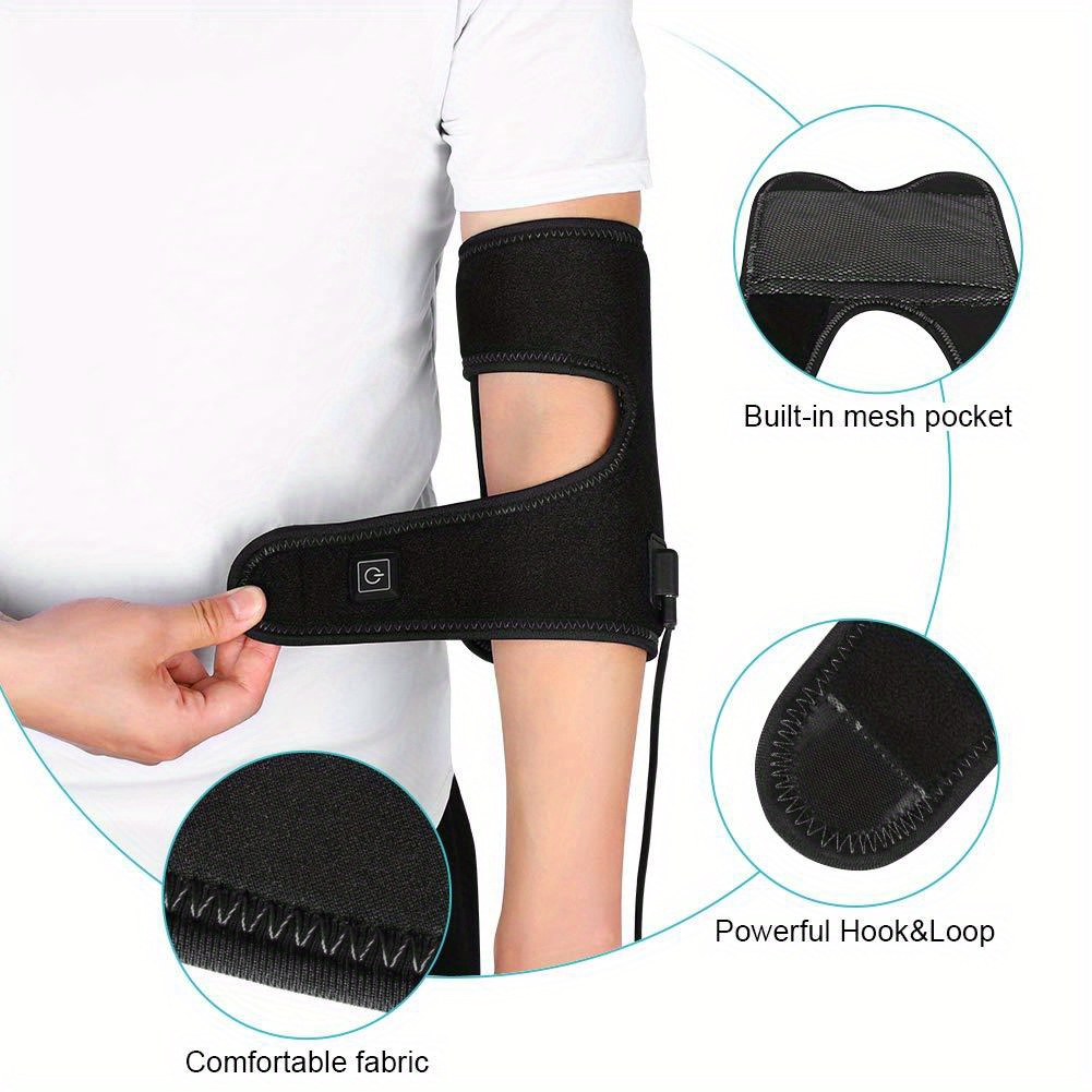 Heated Elbow Brace Hot/cold Therapy Wrap Sprained Elbows Temu