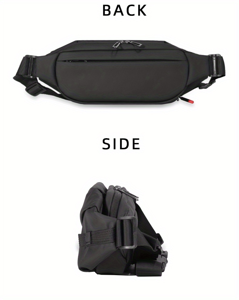 FENRUIEN Men'S Shoulder Crossbody Bag, Trendy Chest Bag, Casual Waist Bag, Lightweight Functional Street-Style Small Bag for