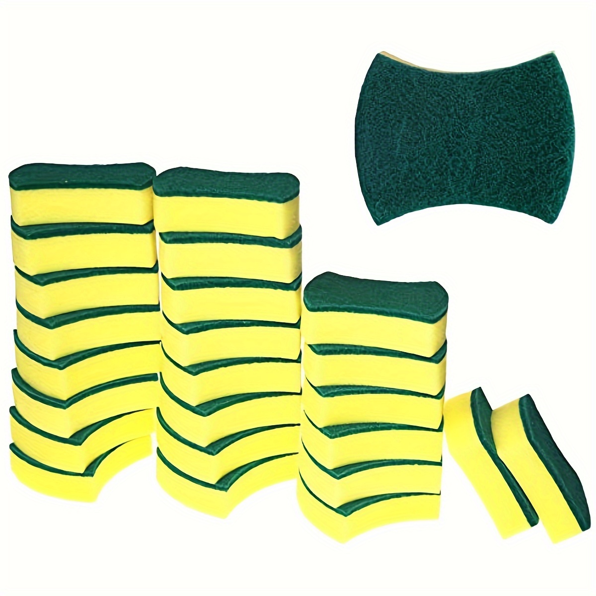 Green Heavy Duty Scrub Sponges And Scouring Pad Ideal For - Temu