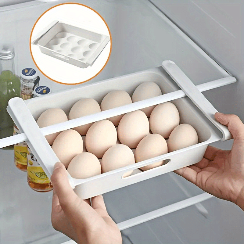 1pc Adjustable Egg Holder For Refrigerator Snap On Egg Container For Mini  Fridge Drawer Organize Your Fridge With Pull Out Egg Tray Kitchen  Accessories - Home & Kitchen - Temu