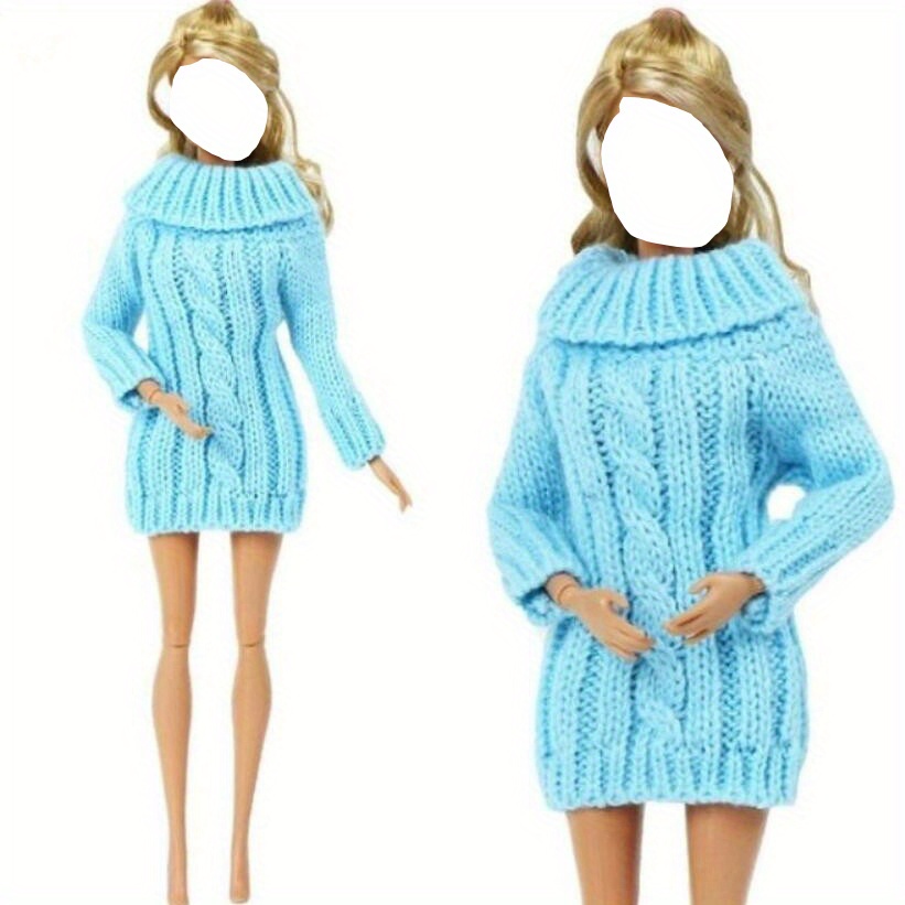 Handmade For Doll Knitted Sweater For For - Temu