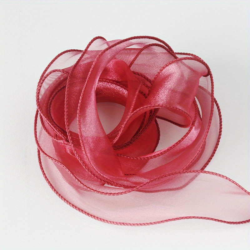 Wired Ribbon,Sheer Ribbon,Ribbons for Crafts,Wide Ribbon,Organza  Ribbon,Satin Ribbon,Floral Ribbon,Hair Ribbon 