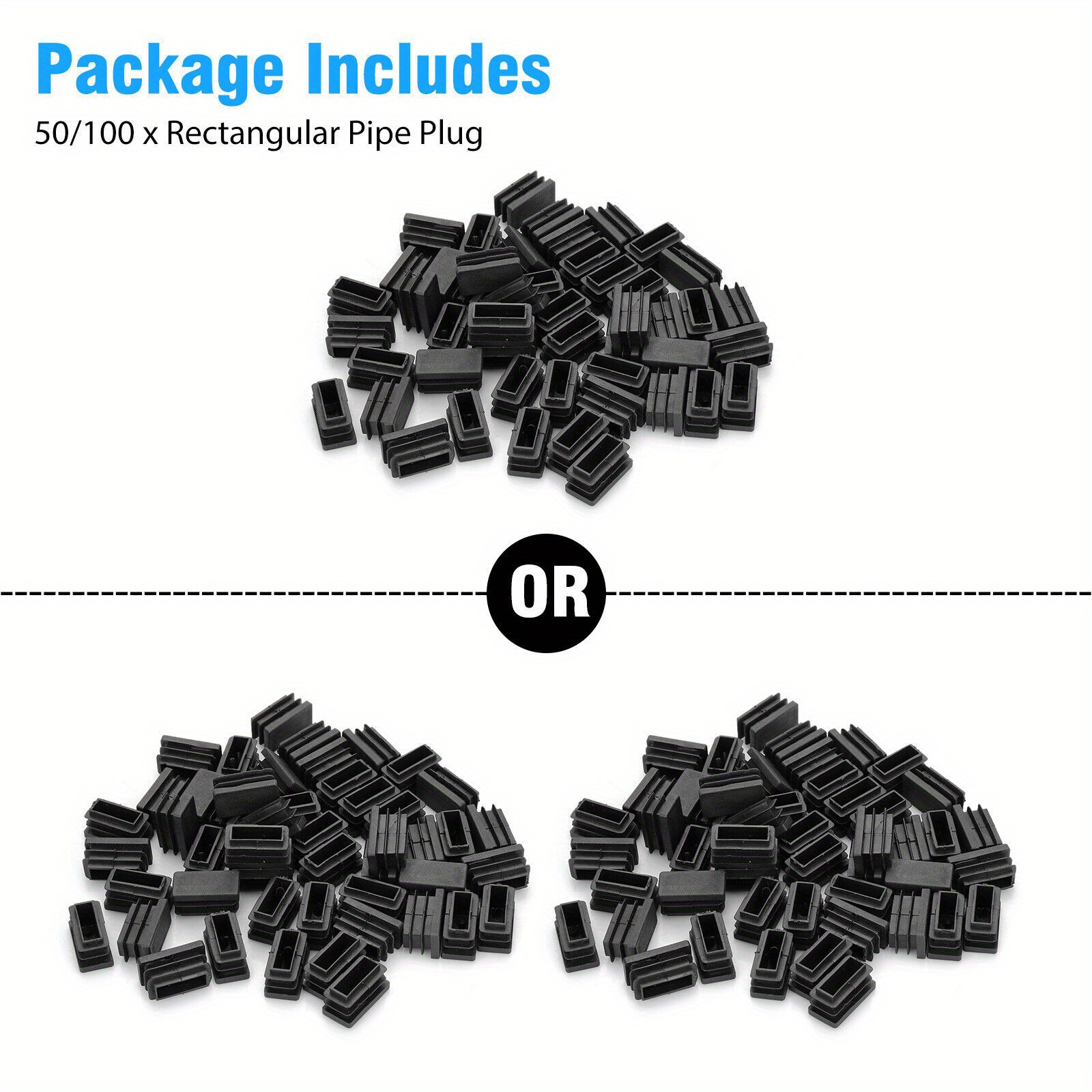 Square Plastic Hole Plugs Inserts Black End Metal Temu Qatar