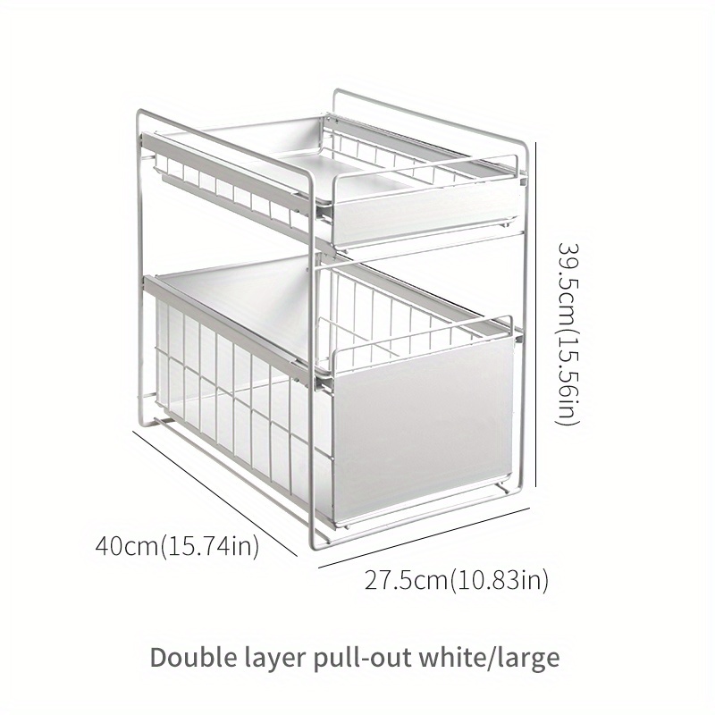 Under Sink Storage, Under Sink Organizer, Kitchen 2/3 Tier Sliding Spice  Organizer Basket, Stackable Cabinet Organizer For Under Sink, Spice Rack,  Space Saving For Kitchens, Kitchen Accessories - Temu