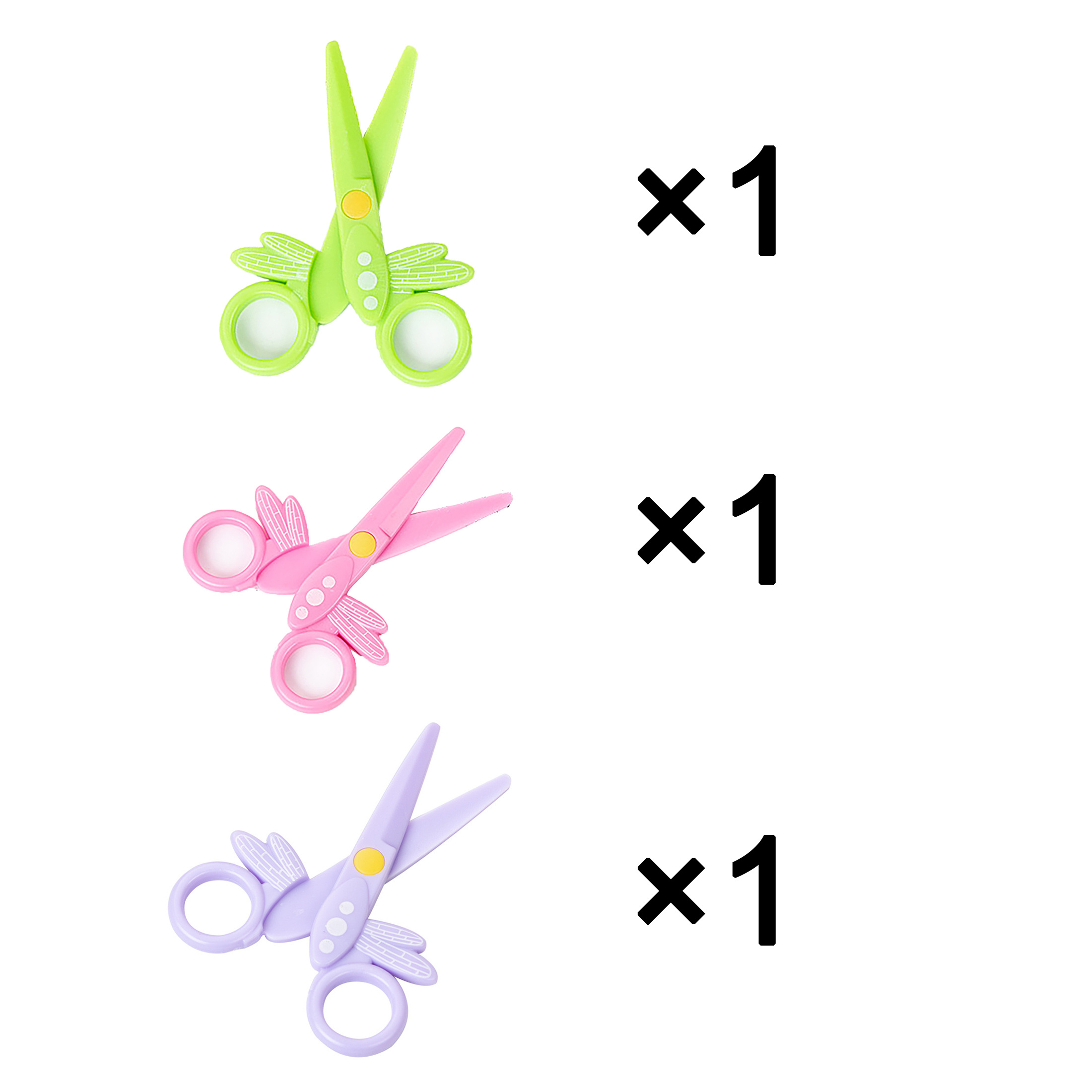 Diy Scissors Colorful Cartoon Plastic Scissors Kindergarten Mini Small  Handmade No Hurt Hand Horn Scissors - Temu