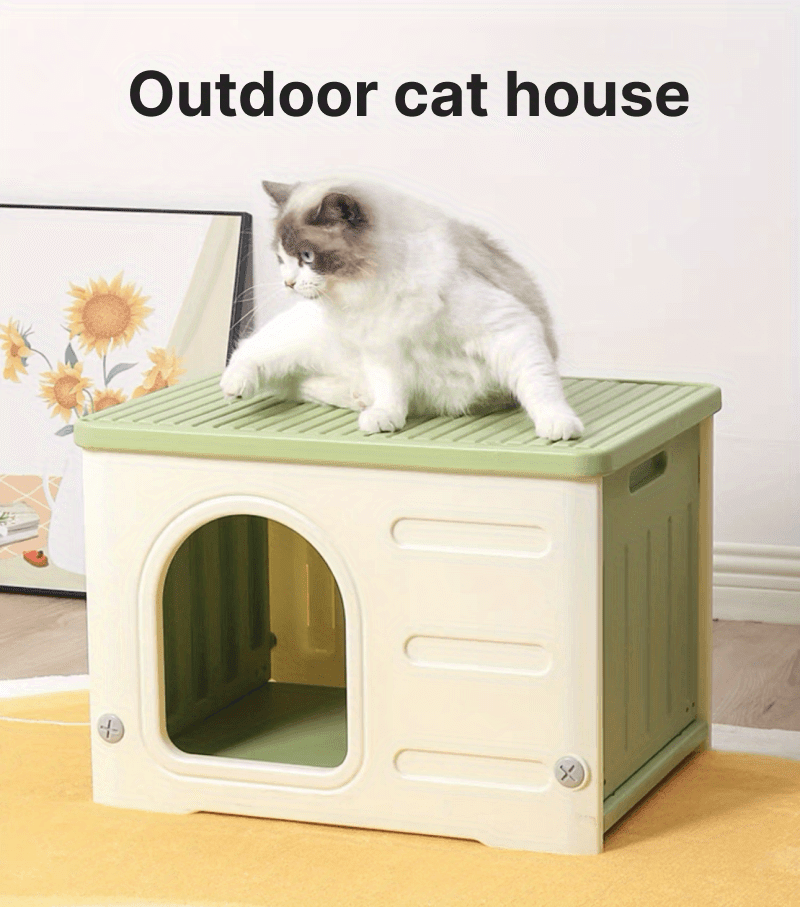 Easy clean Cat Cave Indoor Cats Durable Detachable Pet House Temu