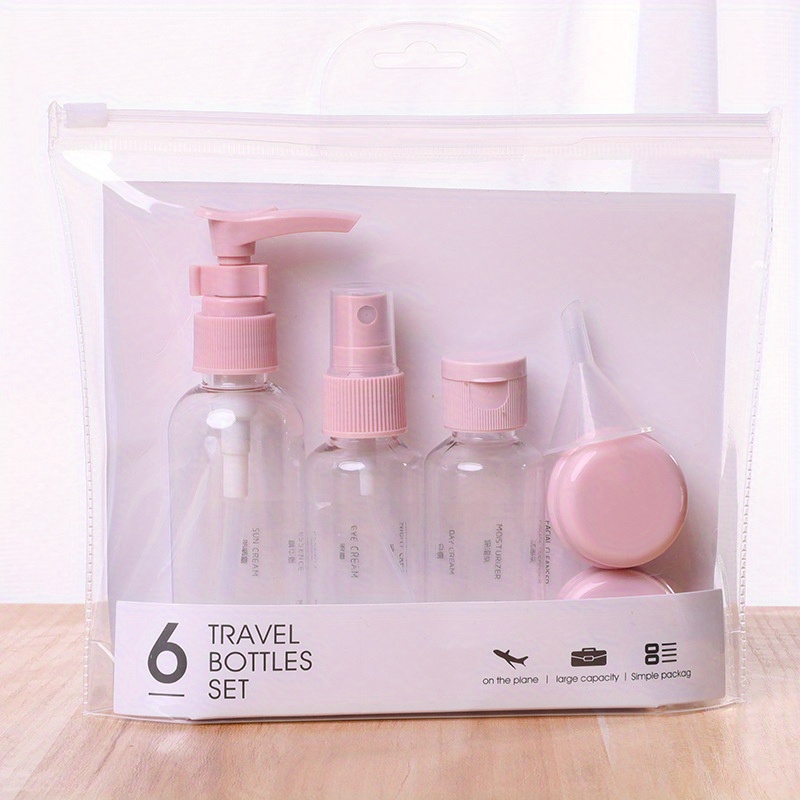 Travel Bottles Kit ポータブル化粧品容器 旅行必需品アクセサリー クリーム 液体化粧品 ボディウォッシ Temu Japan
