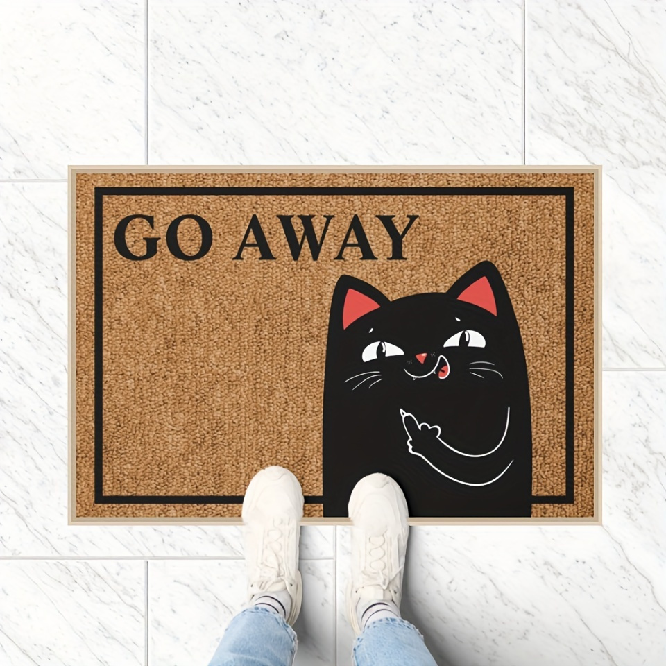 Crystal Velvet Door Mat Cartoon Kitten Indoor And Outdoor - Temu