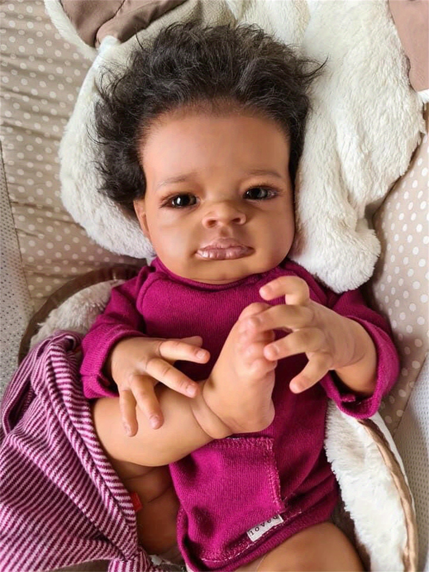 African Skin Reborn Baby Dolls Cute Bebe Realistic Reborn Baby Doll Real  Soft Touch For Kids Birthday Gift - Temu