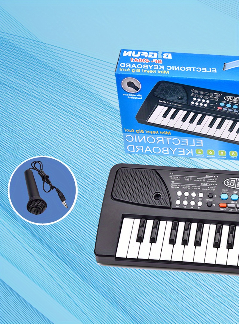 Clavier De Piano Électrique À 37 Touches – Cadeaux D'instruments De Musique  Pour Les Enfants Âgés De 3 Ans Et Plus Avec Microphone, Jouets  D'enseignement Et D'apprentissage De La Musique Numérique