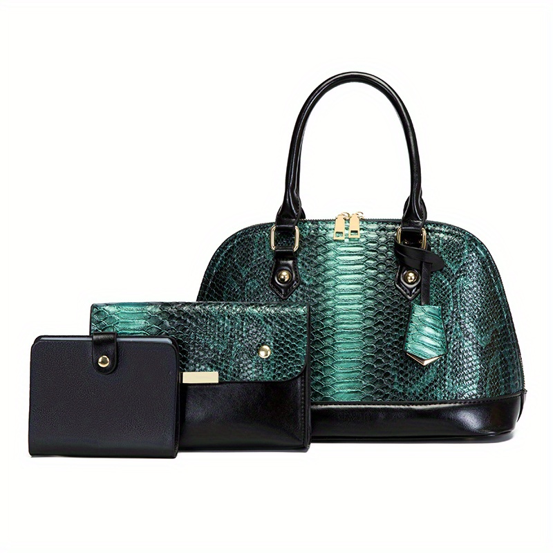 Crocodile Pattern Large Capacity Tote Bag, Pu Leather Textured Shoulder Bag,  Casual Versatile Commuter Bag - Temu