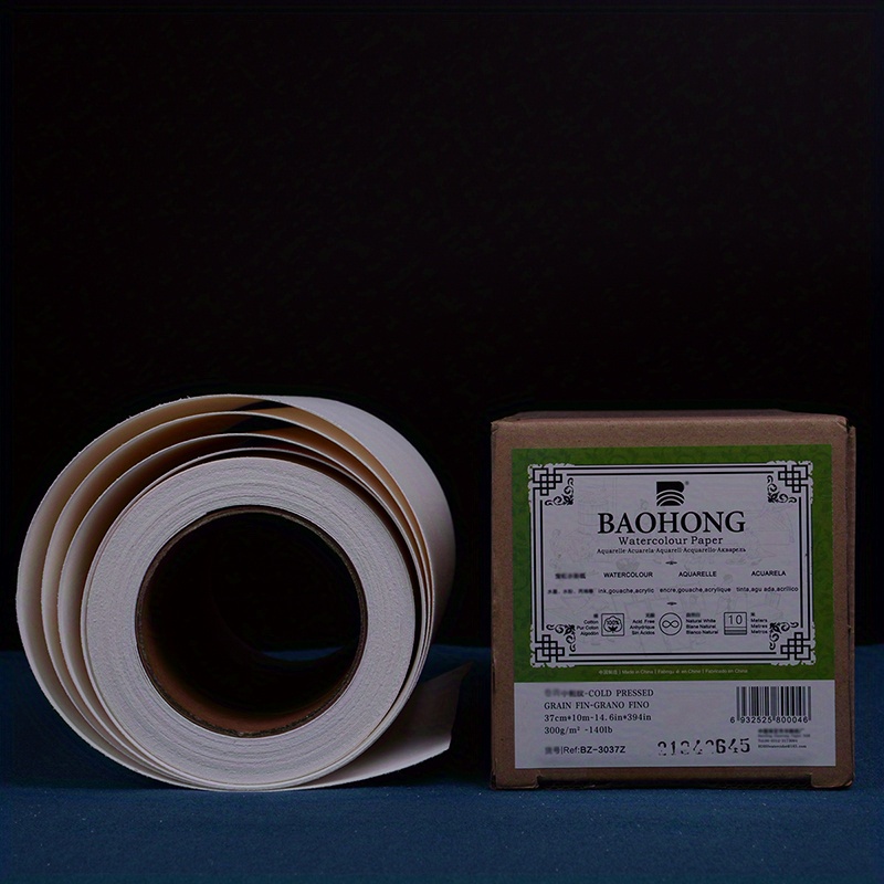 Baohong Watercolor Paper College Grade Cotton Pulp 100% Roll - Temu