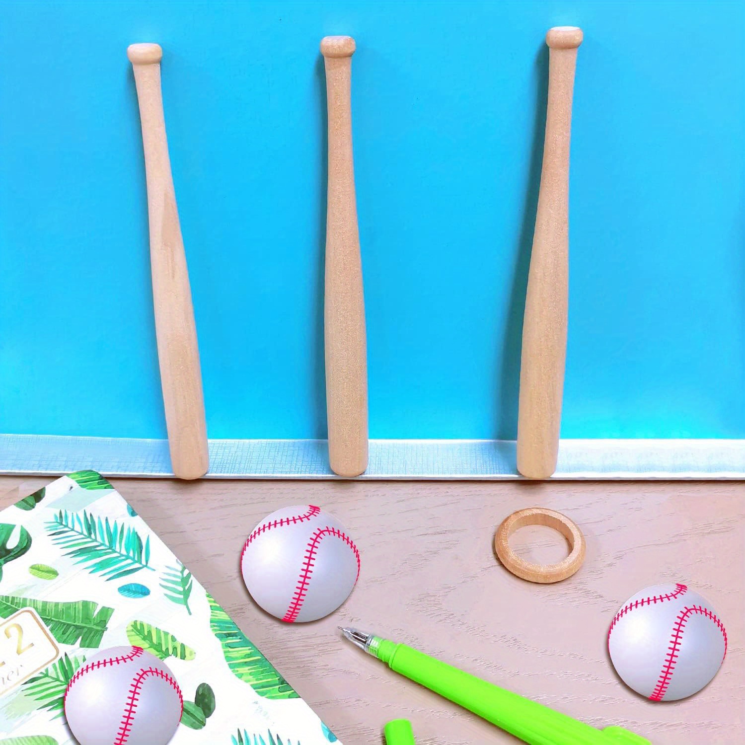  Wettarn 18 Inch 2 Pcs Mini Baseball Bats Wooden Baseball Bat  Craft Unfinished Small Baseball Bats Unpainted Wood Baseball Bats for  Painting DIY Craft Projects Ball Sports Party Favors : Sports