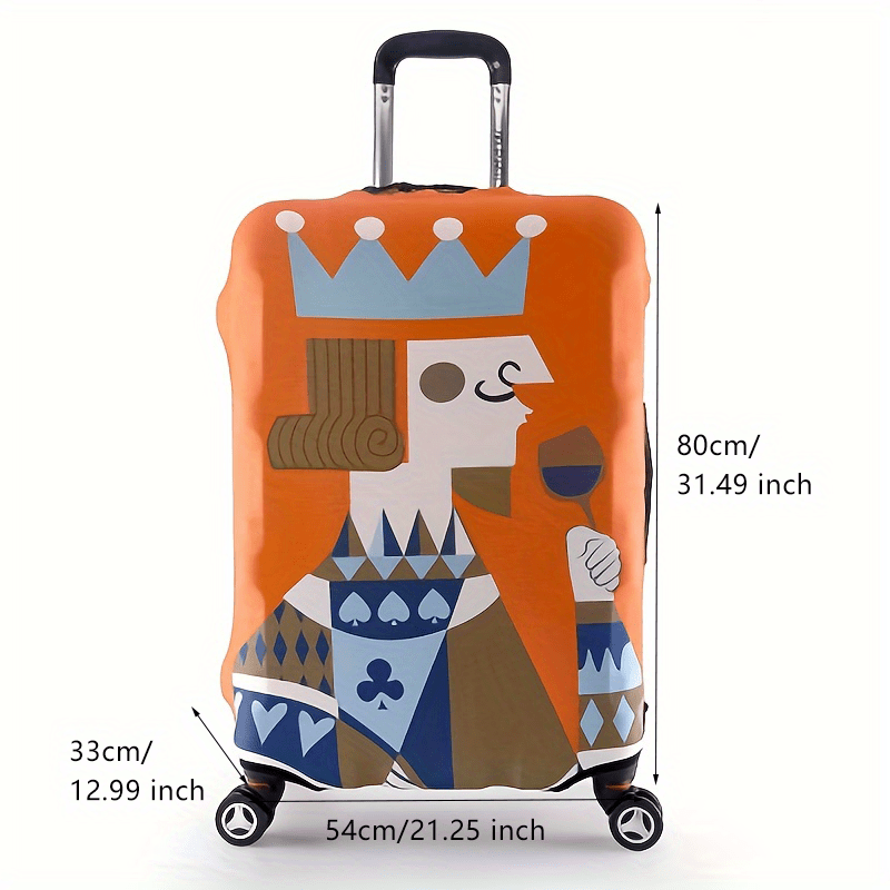 Ustell Thickened Luggage Cover Elastic Suitcase Protective Cover For 18-30  Inches Suitcase, Travel Accessory With Artistic Letter Pattern, Washable