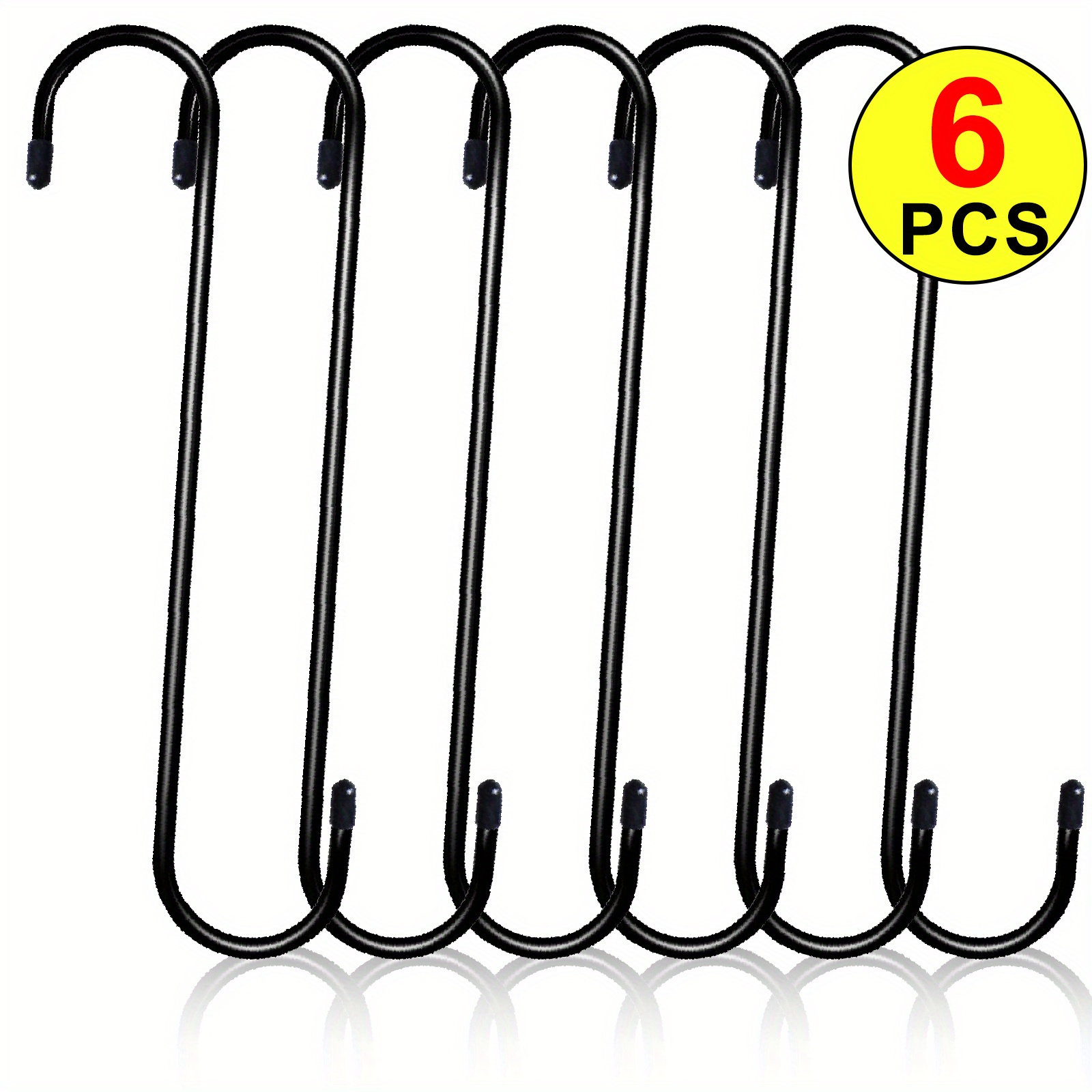 HiGift 8 Pack 10 Inch Large S Hooks for Hanging Plants Outdoor,Heavy Duty S  Shaped Extension Hook for Hanging Basket,Garden Tools,Pots and