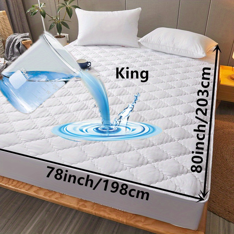 Blue Bedding Set Waterproof Fitted Sheet Mattress Protector - Temu