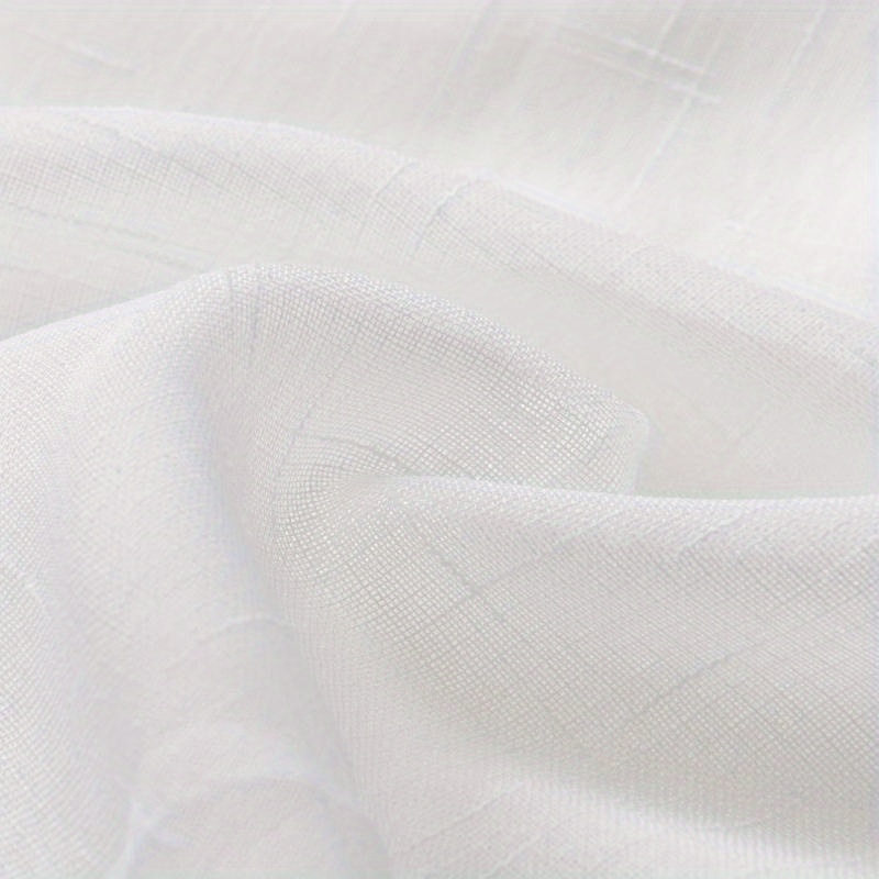 Modern Minimalist Style Solid Color Sheer Curtain For Living Room, Bedroom, Dining Room, Study - 1pc